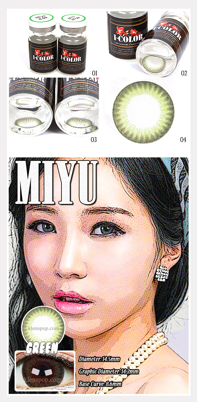 Description image of Miyu Green Color Contacts